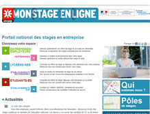 Tablet Screenshot of monstageenligne.fr