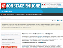 Tablet Screenshot of lyceens.monstageenligne.fr